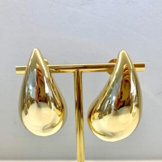 Brinco Maxi Gota Banhada a Ouro 18k