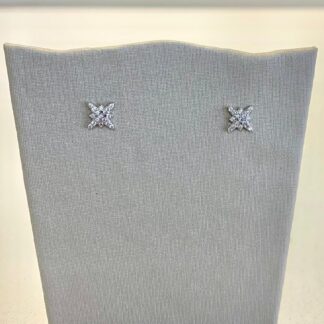 Brinco Rosa dos Ventos Cravejada de Zircônias de Prata 925