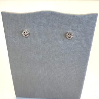 Brinco Smile Cravejado com Zircônias de Prata 925 com Banho de Ouro 18k