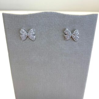 Brinco Laço Ródio Branco