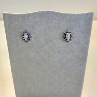 Brinco Zircônia Prata Envelhecida 925