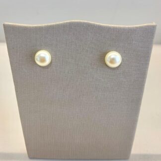 Brinco Pérola Achatado M Banhado a Ouro18k