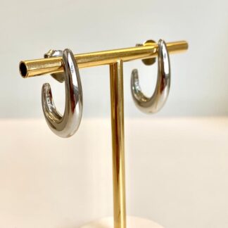 Brinco Anzol Ródio Branco