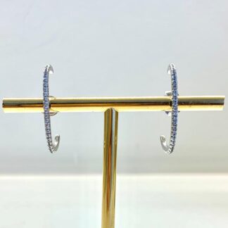 Brinco Earhook Zircônias Prata 925