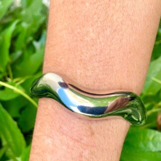 Bracelete Ondas Ródio Branco