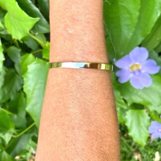 Bracelete Liso Banhado a Ouro 18k