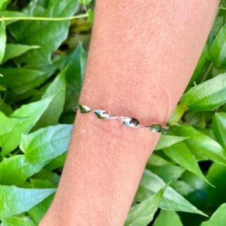 Bracelete Retorcido Ródio Branco