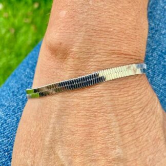 Pulseira Fita Ródio Branco