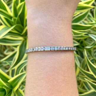 Pulseira Riviera com Zircônias em Ródio Branco