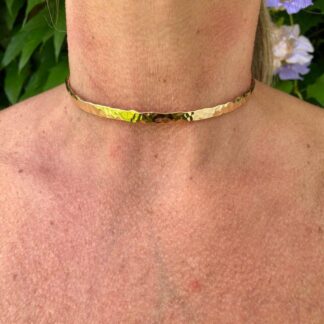 Aro Choker Orgânico Banhado Ouro 18k