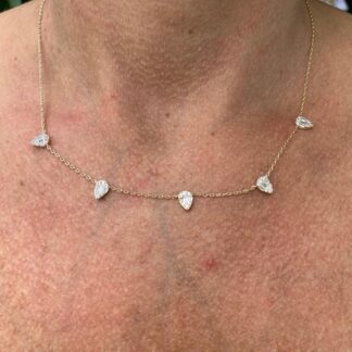 Colar Gotas Banhado Ouro 18K