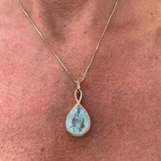 Colar Turmalina Banhado Ouro 18K