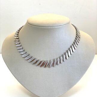 Colar Arroz Ródio Branco