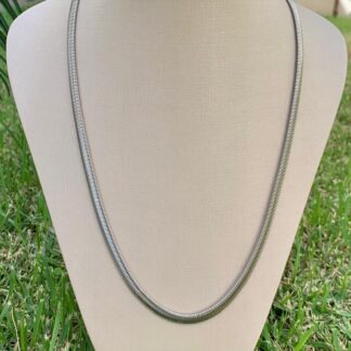 Colar Rabo de Rato Ródio Branco