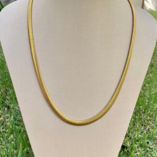 Colar Rabo de Rato Banhado Ouro 18k