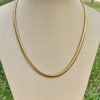 Colar Rabo de Rato 40cm Banhado Ouro 18k