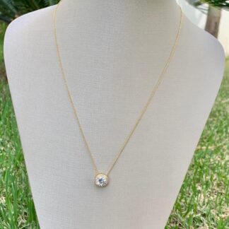 Colar Ponto de Luz Banhado Ouro 18k