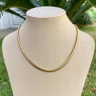 Colar Rabo de Rato 45cm Banhado a Ouro18k