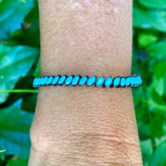 Pulseira Riviera Turquesa de Ródio Negro