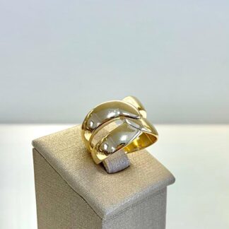 Anel X Banhado Ouro 18k