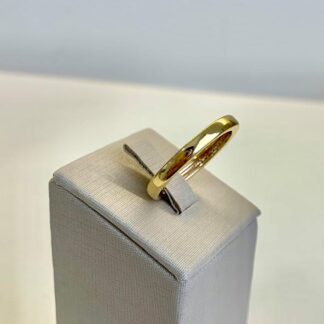 Aliança Lisa em Prata 925 com Banho De Ouro 18k