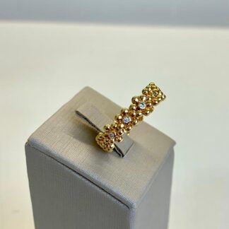 Anel Florzinha de Prata 925 com Banho de Ouro 18k