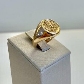 Anel Dedinho São Bento Banhado Ouro 18k
