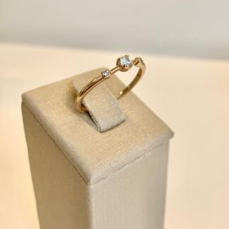 Anel Ponto de Luz Banhado Ouro 18k