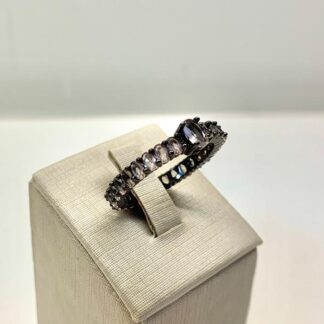 Anel Morganita em Ródio Negro