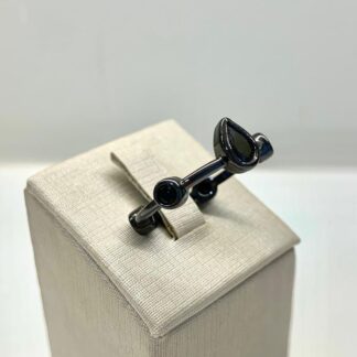 Anel Gotas em Ródio Negro