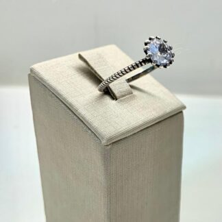 Anel Solitário Prata 925