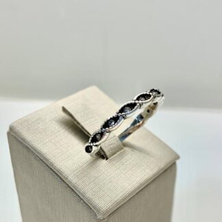 Anel Folhas com Zircônia Prata 925