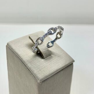 Anel Elos com Zircônias em Prata 925