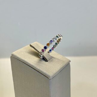 Anel Pontos de Luz com Zircônias Coloridas Prata 925