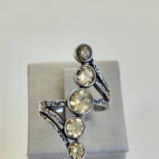 Anel Citrino Prata 925