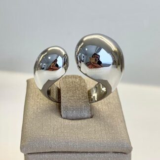 Anel Gota Ródio Branco