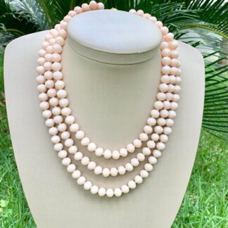 Colar de Quartzo Rosa Banhado a Ouro 18K