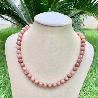 Colar Jade Marrom Banhado Ouro 18k