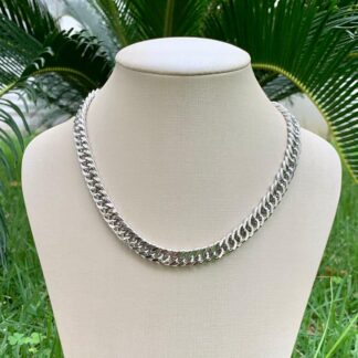 Colar de Elos Ródio Branco