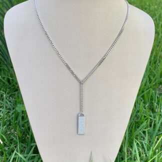 Colar Elos Grumet de Ródio Branco