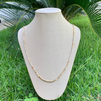 Colar Canutilho com 80cm Banhado a Ouro 18k