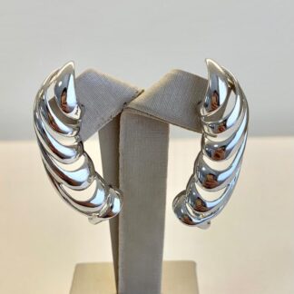 Ear Cuff Vazado Ródio Branco