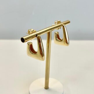 Brinco Quadrado Banhado Ouro 18k