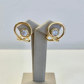 Brinco Cristal Banhado a Ouro 18k