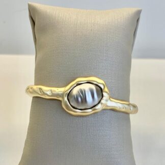 Bracelete Duo Escovado Banhado Ouro 18k