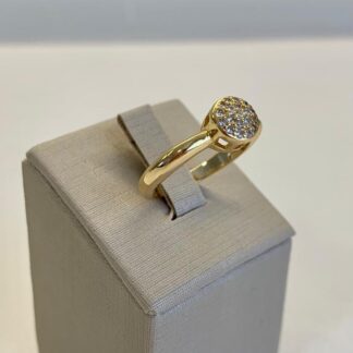 Anel Ponto de Luz Banhado a Ouro 18k