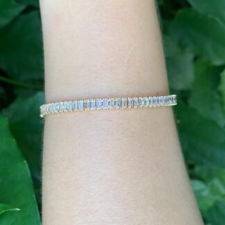 Pulseira Riviera com Baguetes Banhada a Ouro 18k