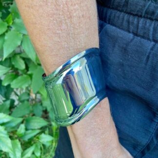 Bracelete Maxi de Ródio Branco