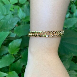 Pulseira de Elos Banhada a Ouro 18k