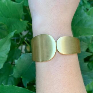 Bracelete Escovado Banhado a Ouro 18k